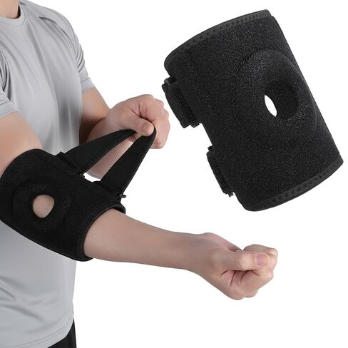 Elbow Brace for Women Men, Adjustable Compression Elbow Sleeve Elbows Support Brace for Golf, Tennis, Epicondylitis and Sports Recovery Cub, Fits 6.3"-13.8" Arms in Saudi Arabia
