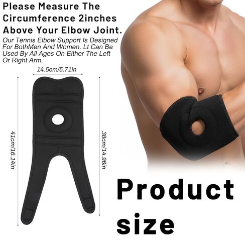 Elbow Brace for Women Men, Adjustable Compression Elbow Sleeve Elbows Support Brace for Golf, Tennis, Epicondylitis and Sports Recovery Cub, Fits 6.3"-13.8" Arms in Saudi Arabia
