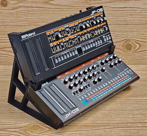 Made In The USA by THE ANALOG SOURCE 2 Tier 3D Printed Angled Desktop Mounting Stand for Roland Boutique A-01 D-05 JP-08 JU-06 JU-06A JX-03 JX-08 SH-01A TB-03 Synthesizer Sound Modules in Kuwait