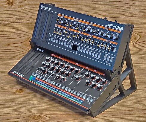Made In The USA by THE ANALOG SOURCE 2 Tier 3D Printed Angled Desktop Mounting Stand for Roland Boutique A-01 D-05 JP-08 JU-06 JU-06A JX-03 JX-08 SH-01A TB-03 Synthesizer Sound Modules in Kuwait