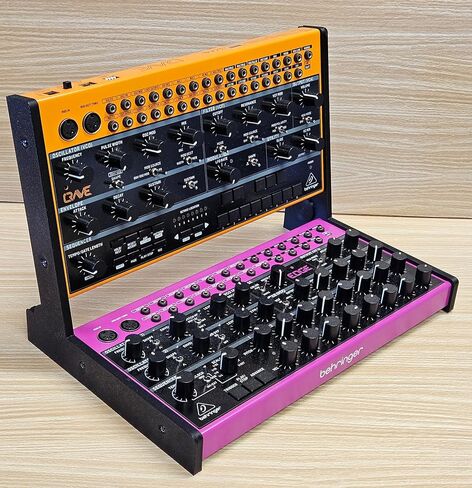 2 Tier Black Desktop Stand For Behringer Crave Edge Grind Spice Synthesizer in Kuwait