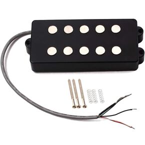 Alnicov 5 String Bass Guitar Humbucker Pickups，Black in Kuwait