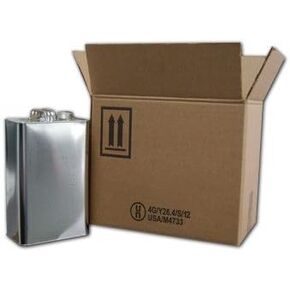 Air Sea Containers | 1 Gallon F-Style Reusable Metal Can | Metal Can with Delta Opening | Versatile Screw On Cap Containers | Dimensions: 14-5/8"x9-1/8"x10-1/2" | Secure Storage and Easy Pouring in Kuwait