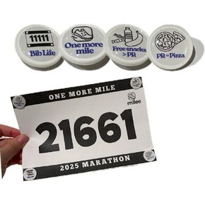 milee One More Mile Snap Race Bib Holders, 4-Pcs Reusable Bib Clips, No Safety Pins for Running, Cycling & Triathlon in Saudi Arabia