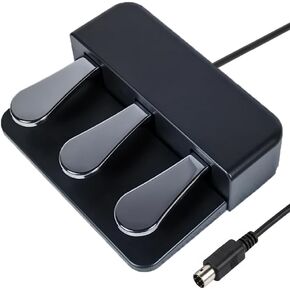 3-Pedal Unit for Digital Pianos - Compatible with Yamaha P-125, P-225, P-525, DGX-670, Includes Sustain, Soft, and Sostenuto Pedals in Kuwait