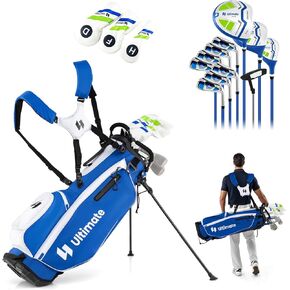 مجموعة كاملة من 12 قطعة من نوادي الجولف للرجال مع حقيبة حامل للجولف، سائق 460cc #1، #3 ممر، #5 هجين، #5#6#7#8#9#P#S مكاوي، مضرب، مجموعة جولف كاملة لليد اليمنى للرجال in Kuwait