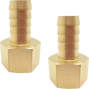 2PCS Brass Hose Fittings 1/8" NPT Female to 1/8" Barb Adapter for Air Fuel Oil Line by CX WONDERLAND in Kuwait