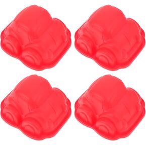 4pcs Car Cake Molds Silicone Baking Trays Car Shape DIY Cake Making Tool Kitchen Supply for Home Baking Random Color in Saudi Arabia