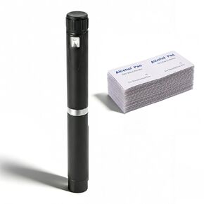 60 Unit Peptide Pen, Reusable Peptide V2 Pens for 3ml Cartridges - Daily Use with Smooth Plunger & Travel Case, Universal Compatibility, Includes 50 Prep Pads, Black in Kuwait