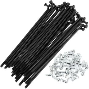 1 Set Universal Bicycle Spokes 12G 116mm Length Bike Wheel Spokes Nipple Black Carbon Steel in Kuwait