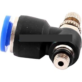 5 قطعة (M5) 5 مللي متر ذكر الموضوع إلى 6 مللي متر ضياء أنبوب الكوع هوائي تدفق الهواء سرعة تحكم تركيبات صمام الهواء تركيب سريع SLA6-M5 in Kuwait