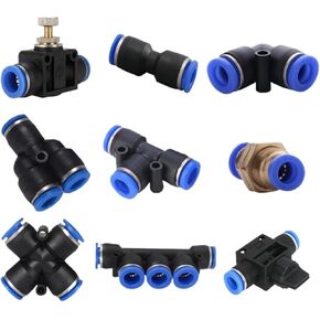 1 قطعة T/Y/L/مستقيم نوع PU/PV/PY/PE/PM/PZA/PK/HVFF/تركيبات هوائية للهواء/الماء خرطوم وصلة أنبوب 4/6/8/10/12/14/16 مللي متر (PE ، 8 مللي متر) in Kuwait