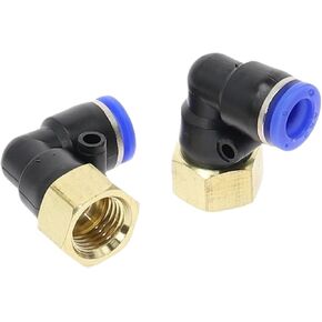 1 قطعة PLF "خرطوم OD 4-12 مللي متر-خيط داخلي M5'' 1/8 ''1/4'' هوائي أنثى الكوع موصل أنبوب دفع الهواء في المناسب (12 مللي متر OD خرطوم ، 1/4") in Kuwait