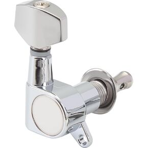 6R Guitar Tuning Pegs, Small Square Sealed Machine Heads, 6 Inline Acoustic Guitar Tuners, Smooth Replacement Guitar Tuning Machines(Nickle) in Kuwait