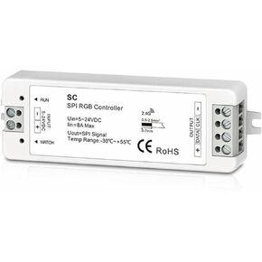 5-24VDC RF SPI LED Controller DMX512 Signal Output Compatible with 37 Types of Driver IC SC for RGB/RGBW LED Light Strips in Saudi Arabia