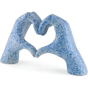Love Heart Hands Sculpture Colorful Love Finger Statue Home Decor Hand Heart Gesture Figurine Decors for Living Room Bedroom Office Bookshelf Coffee Tabletop Ornaments Decorations Gift in Saudi Arabia
