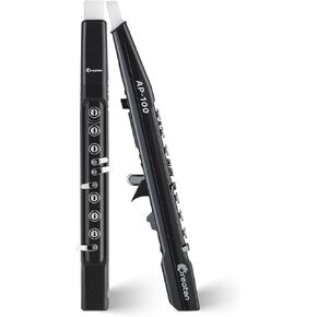 أداة الرياح الكهربائية AP 100، 80 نغمة مدمجة، EWI محمولة مع التحكم الصوتي والإعلان الصوتي، شاشة OLED، OTG مدمج، جرس مزدوج للتمرين والأداء (أسود) in Kuwait