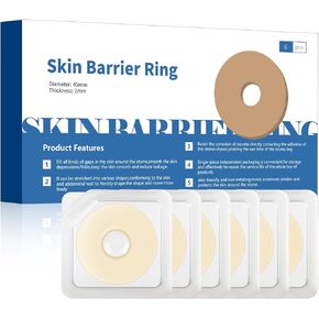 6 عبوات من حلقات حاجز الفغرة بسُمك 2 مم وشريط غرواني مائي قابل للتشكيل وأختام متماسكة لفغر القولون وفغر اللفائفي وأكياس فغر البول in Kuwait