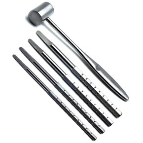 Dental Chisels Mallet Bone Splitting Periodontal Implant Stainless Steel 5 Pcs Instruments in Kuwait