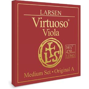 Larsen Virtuoso Viola Extra Long Strings – Medium Tension 42 cm / 16.5" Professional Set with A Ball End for Warm & Clear Sound for larger violas in Kuwait