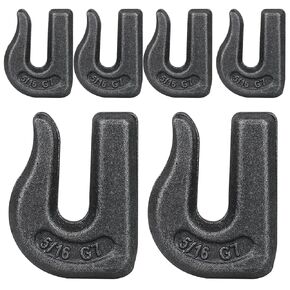 6 Pack 5/16" Weld On Grab Hook, Heavy Duty G70 Forged Grab Chain Hooks Great for Chain Pulling and Lifting,Utility Hook Weldable for Car, Truck, SUV, RV, UTV, Tractors Loader Bucket, Rigging in Saudi Arabia