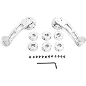 Window Crank for Classic Car, 2pcs Alloy Handle Winder Riser, Silver in Kuwait