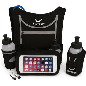 Ultimate Hydration System Bundle – Running Hydration Vest w/ 50oz Bladder, Hydration Belt w/2 Bottles & 12oz Handheld Bottle – Water Resistant, Reflective, No-Bounce, Trail & Marathon Ready in Kuwait