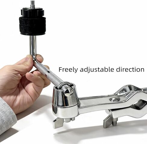 Cymbal Stand Boom Arm Attachment - Compact 7" L-Arm Holder with Heavy-Duty Clamp, Adjustable Cymbal & Percussion Mount for Drums, Percussion, and Studio Hardware in Saudi Arabia