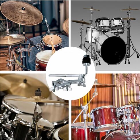 Cymbal Stand Boom Arm Attachment - Compact 7" L-Arm Holder with Heavy-Duty Clamp, Adjustable Cymbal & Percussion Mount for Drums, Percussion, and Studio Hardware in Saudi Arabia