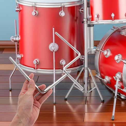 Ciieeo U-Shaped Cowbell Mounting Rod Drum Bracket Metal Extension Stand Cowbell Holder for Drum Hardware Music Instrument Accessories in Saudi Arabia