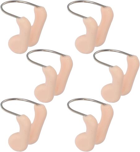 6 قطع من سدادات الأنف للسباحة من السيليكون المقاوم للماء ومشبك الأنف للبالغين والغوص والسباحة وركوب الأمواج وغيرها من الرياضات المائية لحماية جميع الأشخاص in Kuwait