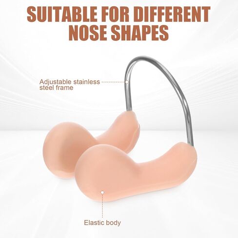 6 قطع من سدادات الأنف للسباحة من السيليكون المقاوم للماء ومشبك الأنف للبالغين والغوص والسباحة وركوب الأمواج وغيرها من الرياضات المائية لحماية جميع الأشخاص in Kuwait