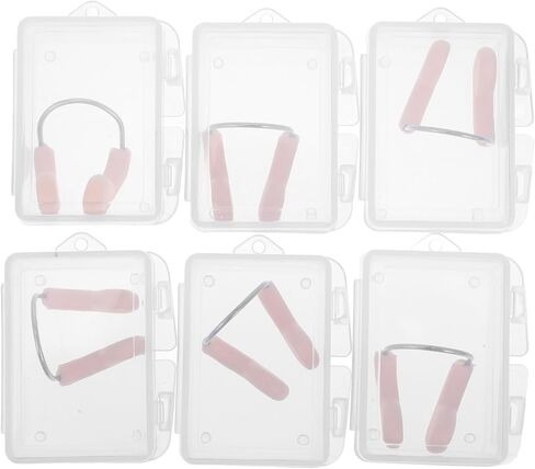 6 قطع من سدادات الأنف للسباحة من السيليكون المقاوم للماء ومشبك الأنف للبالغين والغوص والسباحة وركوب الأمواج وغيرها من الرياضات المائية لحماية جميع الأشخاص in Kuwait