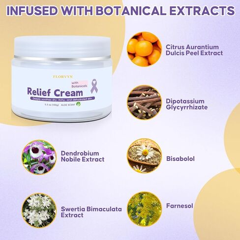 Radiation Burn Relief Cream, Soothing Moisture Cream for Sensitive Patients, Dry & Irritated Skin, Nourishing Hydration, Gentle Daily Skincare Cream for Calming Redness & Discomfort, Aloe Vera Scent in Saudi Arabia