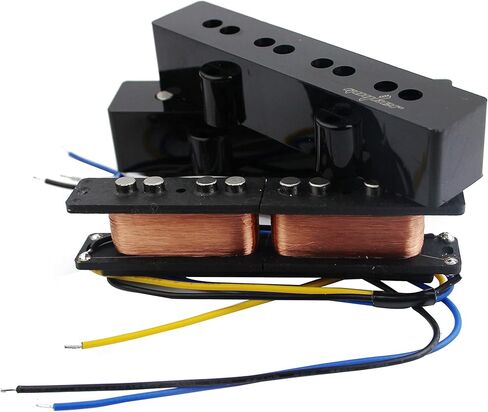 Guyker Vintage Style Bass Guitar Pickup، Alnico Open Style Neck + Bridge Pickups مجموعة استبدال جزء لـ 4 سلسلة JB Jazz Electric Bass Guitar in Saudi Arabia