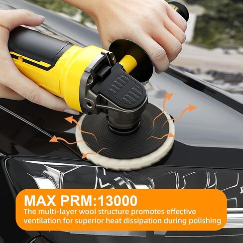 10 عبوات من عجلات تلميع الصوف لطاحونة الزوايا - مجموعة أقراص تلميع مقاس 4-1/2 بوصة × 7/8 بوصة للمعادن والفولاذ المقاوم للصدأ والألومنيوم والرخام وترميم سطح السيارة in Kuwait
