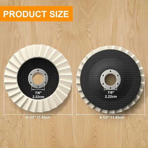 10 عبوات من عجلات تلميع الصوف لطاحونة الزوايا - مجموعة أقراص تلميع مقاس 4-1/2 بوصة × 7/8 بوصة للمعادن والفولاذ المقاوم للصدأ والألومنيوم والرخام وترميم سطح السيارة in Kuwait