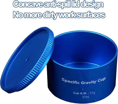 Paint Specific Gravity Cup, Aluminum Density Cup with Spill-Proof Cover, High Accuracy Coating Density Tester, 37ml 50ml 100ml Optional, for Paint, Ink, Oil in Saudi Arabia