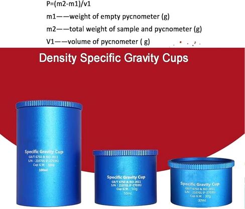 Paint Specific Gravity Cup, Aluminum Density Cup with Spill-Proof Cover, High Accuracy Coating Density Tester, 37ml 50ml 100ml Optional, for Paint, Ink, Oil in Saudi Arabia