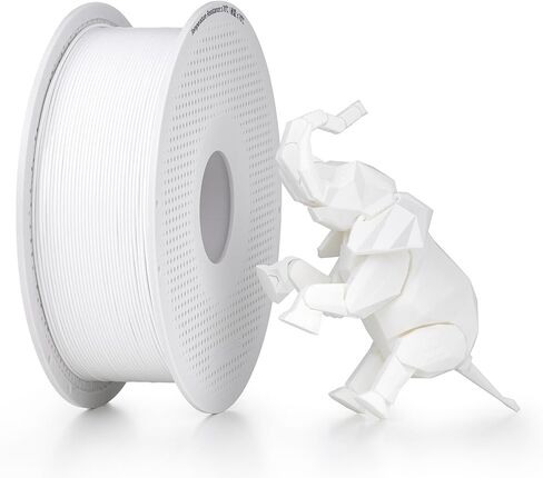 Bambu Lab 3D Printer Filament, 1.75mm PLA 3D Printing Filament Dimensional Accuracy +/- 0.03 mm, Fast Printing RFID PLA, No Warping & Tangling, 3D Print Material with Reusable 1kg Spool, Jade White in Kuwait