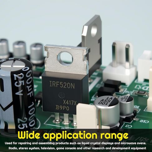 10Values 50pcs IRFZ44N, IRF510N, IRF520, IRF530N, IRF540N, IRF640N, IRF740, IRF840, IRF3205, IRF9540 Series MOSFET Transistor Components, Combination kit TO-220 in Kuwait