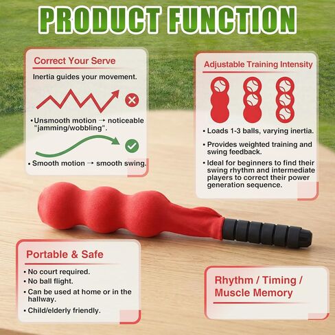 1 Pcs Tennis Serve Trainer Rebound Aid Moving Ball Tool Improves Rhythm Smooth Swing Serve Training Sock Correct Posture Suitable for Beginners and Professional Players Portable Equipment in Saudi Arabia