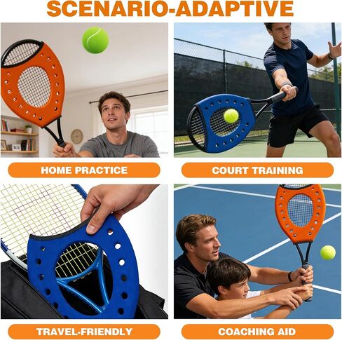 MR Sweet Spot Trainer، غطاء حماية لتدريب مضرب التنس Sweet Spot Trainer، غطاء حماية مساعد تدريب التأرجح لمؤشر التنس، مساعد تدريب التأرجح للمبتدئين، مجموعة من 2 in Kuwait