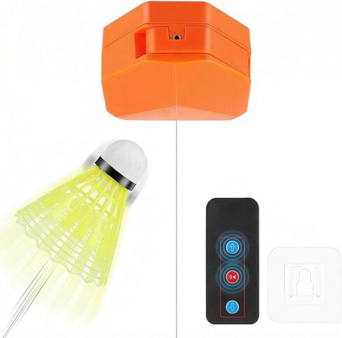 Badminton Training Tool, Electric Badminton Rebounder with Remote Control, Auto Adjustable Height Solo Trainer, Indoor Self Practice Equipment for Kids Adults, Portable Home Gym Workout Tool in Saudi Arabia