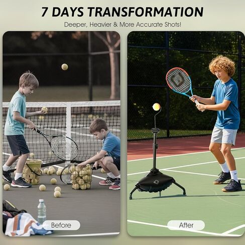 مساعد تدريب التنس، تمرين التنس توب سبين سريع ومتقن ضربات أرضية قوية، معدات تدريب التنس للمبتدئين واللاعبين المتوسطين in Kuwait