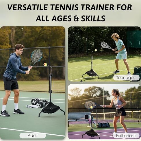 مساعد تدريب التنس، تمرين التنس توب سبين سريع ومتقن ضربات أرضية قوية، معدات تدريب التنس للمبتدئين واللاعبين المتوسطين in Kuwait