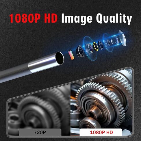 Articulating Borescope Camera with Light,Two-Way Industrial Endoscope Inspection Camera with 0.24In Articulated Probe, 5.3FT Flexible Snake Bore Scope Cam for Automotive Engine Inspect in Saudi Arabia