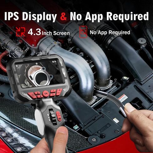 Articulating Borescope Camera with Light,Two-Way Industrial Endoscope Inspection Camera with 0.24In Articulated Probe, 5.3FT Flexible Snake Bore Scope Cam for Automotive Engine Inspect in Saudi Arabia