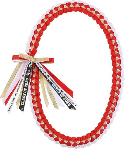 TFTAFAN Graduation Ribbon Lei Graduation Leis Necklace Class of 2026 Graduation Necklace Braided Necklace Graduation Gift Party Accessories for Women and Men in Kuwait