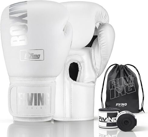 FIVING Boxing Gloves with Hand Wraps for Men and Women, Kickboxing, Mixed Martial Arts, Muay Thai, MMA, Heavy Bag Training in Saudi Arabia